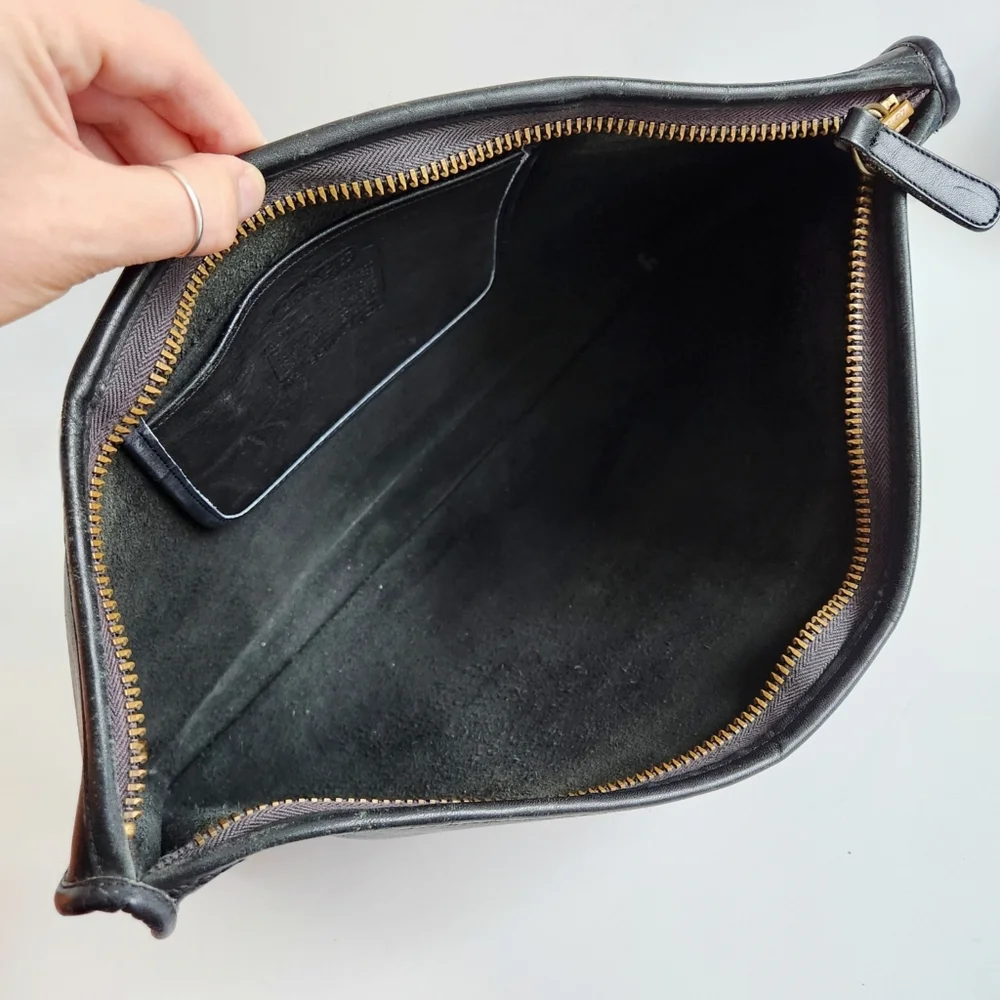 Coach Vintage (Pre-'89) NYC Large Zip Top Folio, Glove Tanned Leather